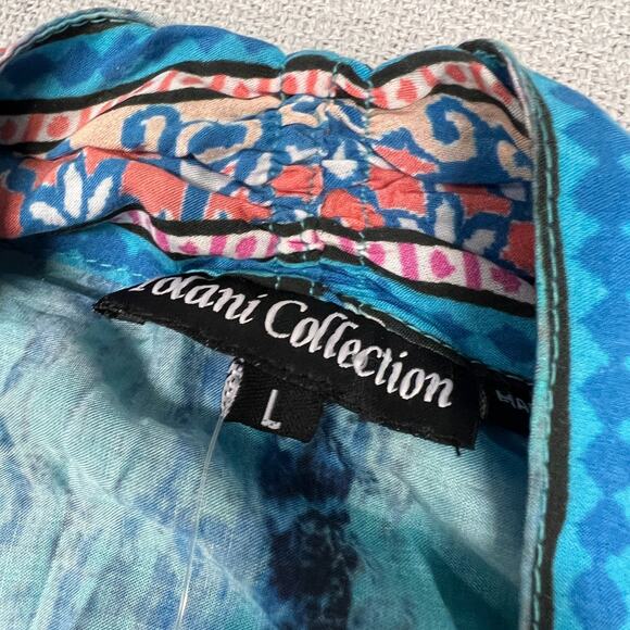 Tolani Collection Open Front Wrap Kimono Womens Large Colorful Boho Art - Picture 4 of 10